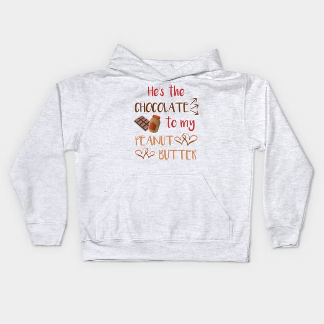 Peanut Butter and Chocolate Couples Shirt for Her Kids Hoodie by LacaDesigns